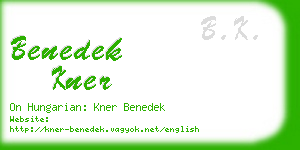 benedek kner business card